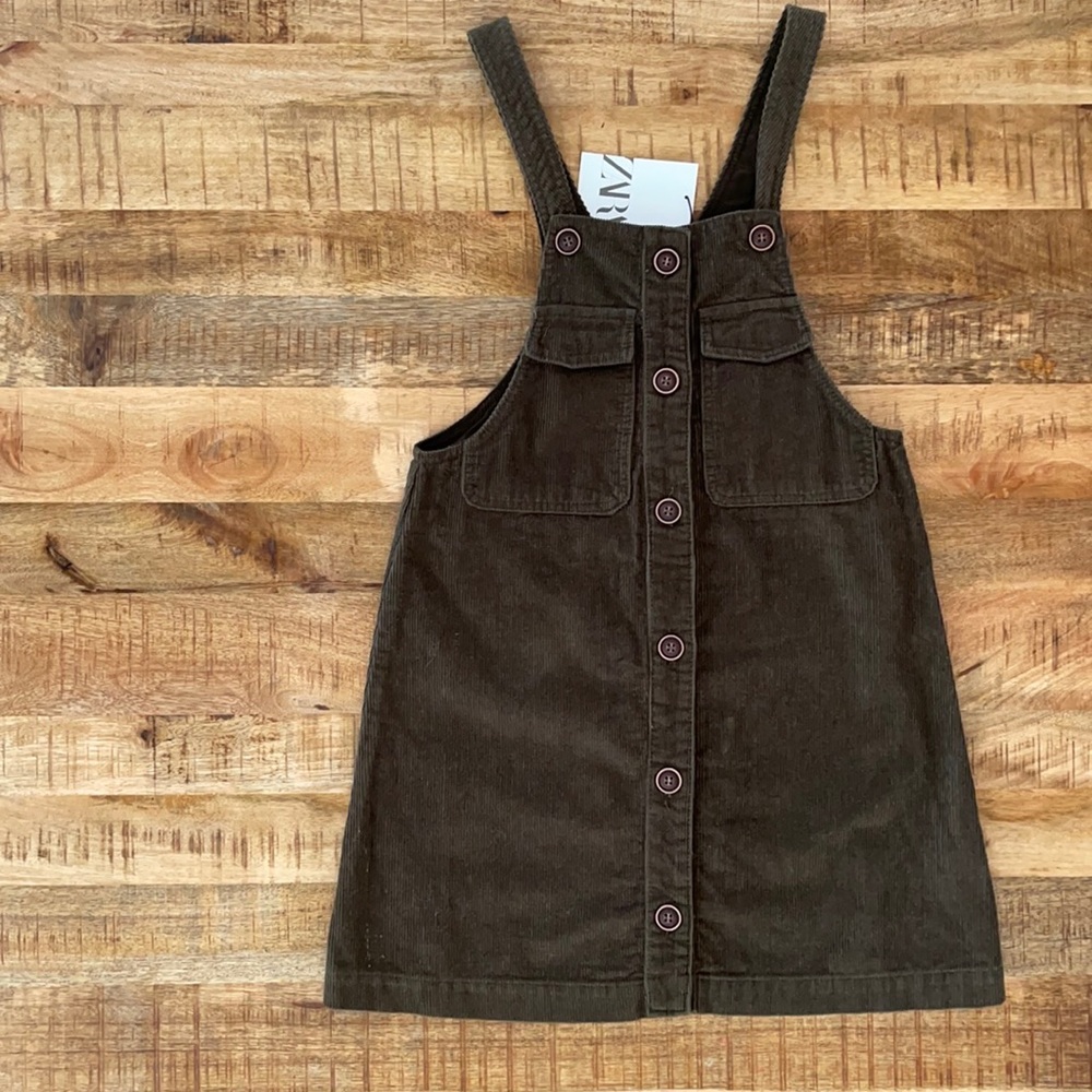 Brown Corduroy Jumper Dress